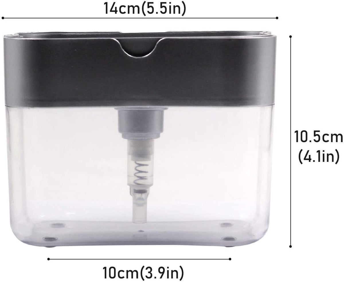 2-in-1 Dish Soap Dispenser with Sponge Holder
