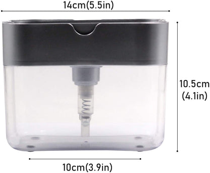 2-in-1 Dish Soap Dispenser with Sponge Holder