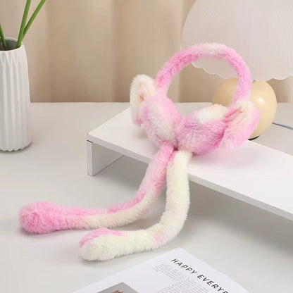 FREE DELIVERY – Cute Plush Bunny Ear Muffs | Soft Winter Ear Warmers