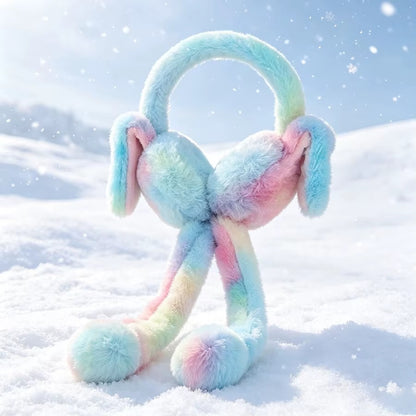 FREE DELIVERY – Cute Plush Bunny Ear Muffs | Soft Winter Ear Warmers